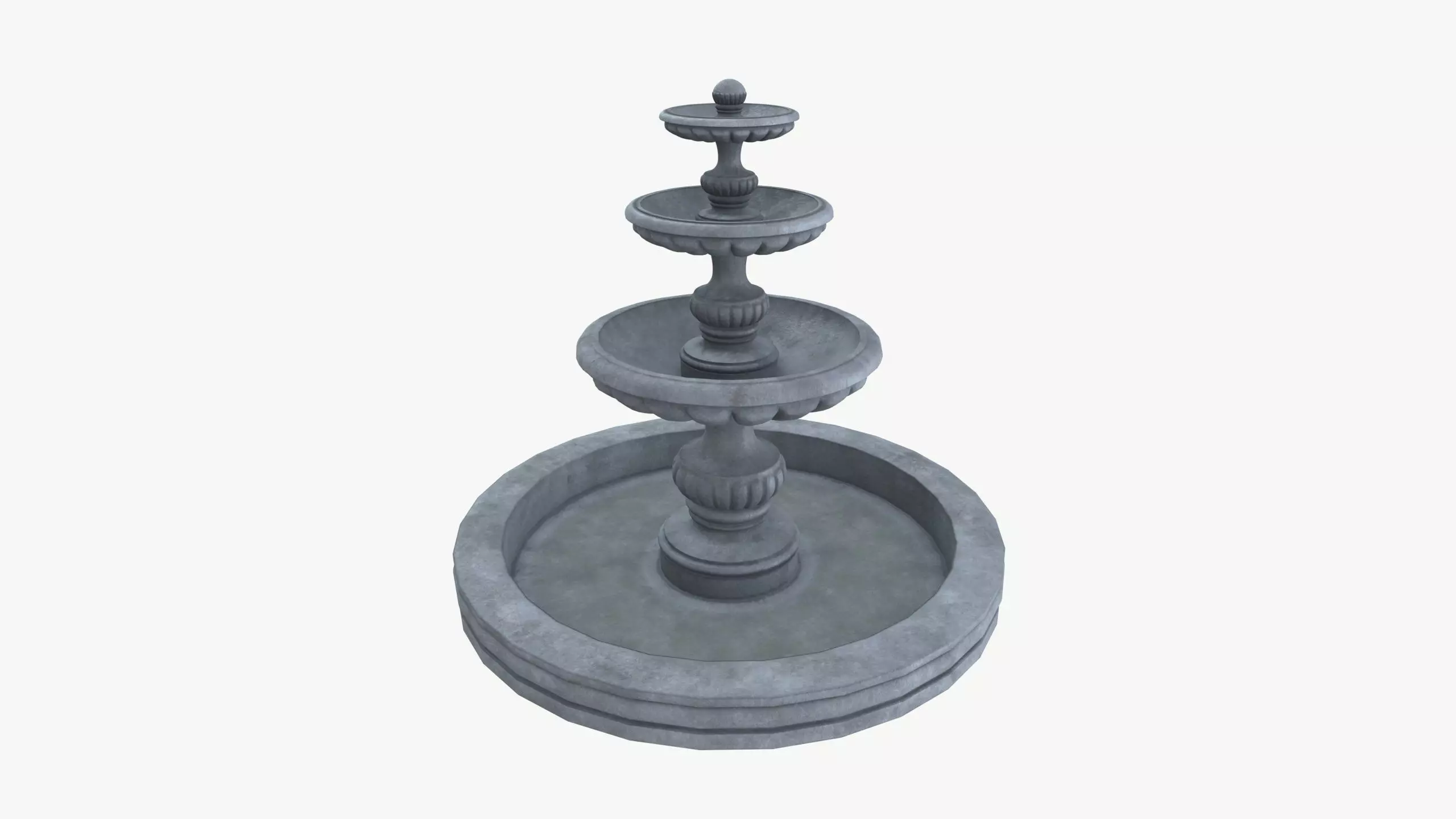 Fountain Low-poly 3D model_0