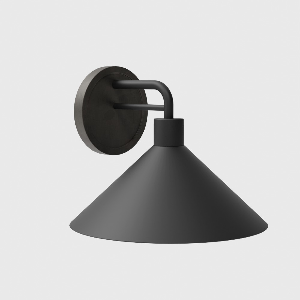 Andre Black Wall Sconce Light Low-poly 3D model_2