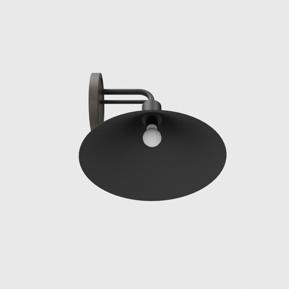 Andre Black Wall Sconce Light Low-poly 3D model_11