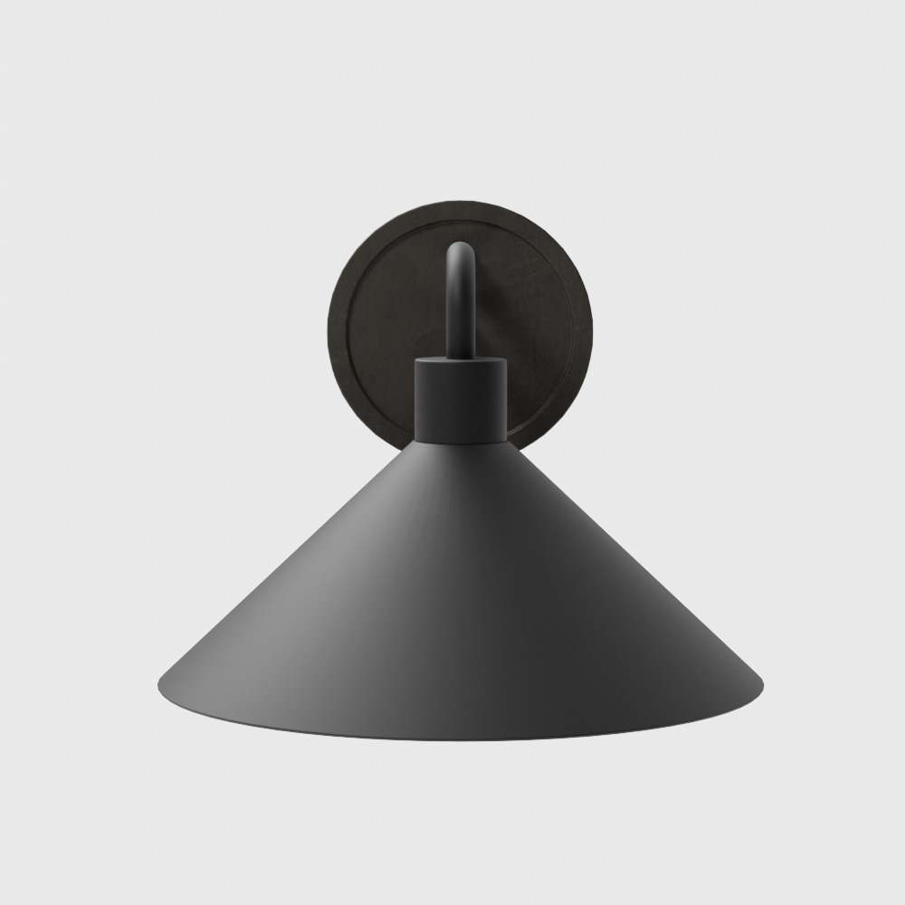 Andre Black Wall Sconce Light Low-poly 3D model_3