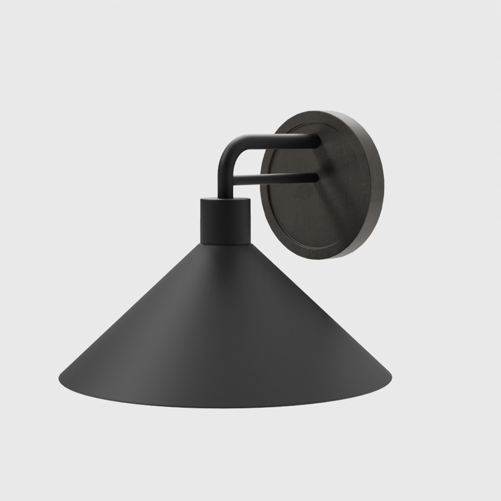 Andre Black Wall Sconce Light Low-poly 3D model_4