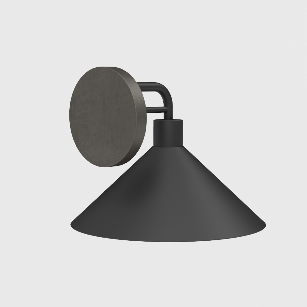 Andre Black Wall Sconce Light Low-poly 3D model_8