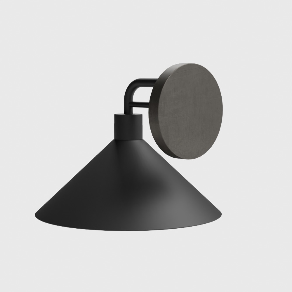 Andre Black Wall Sconce Light Low-poly 3D model_6