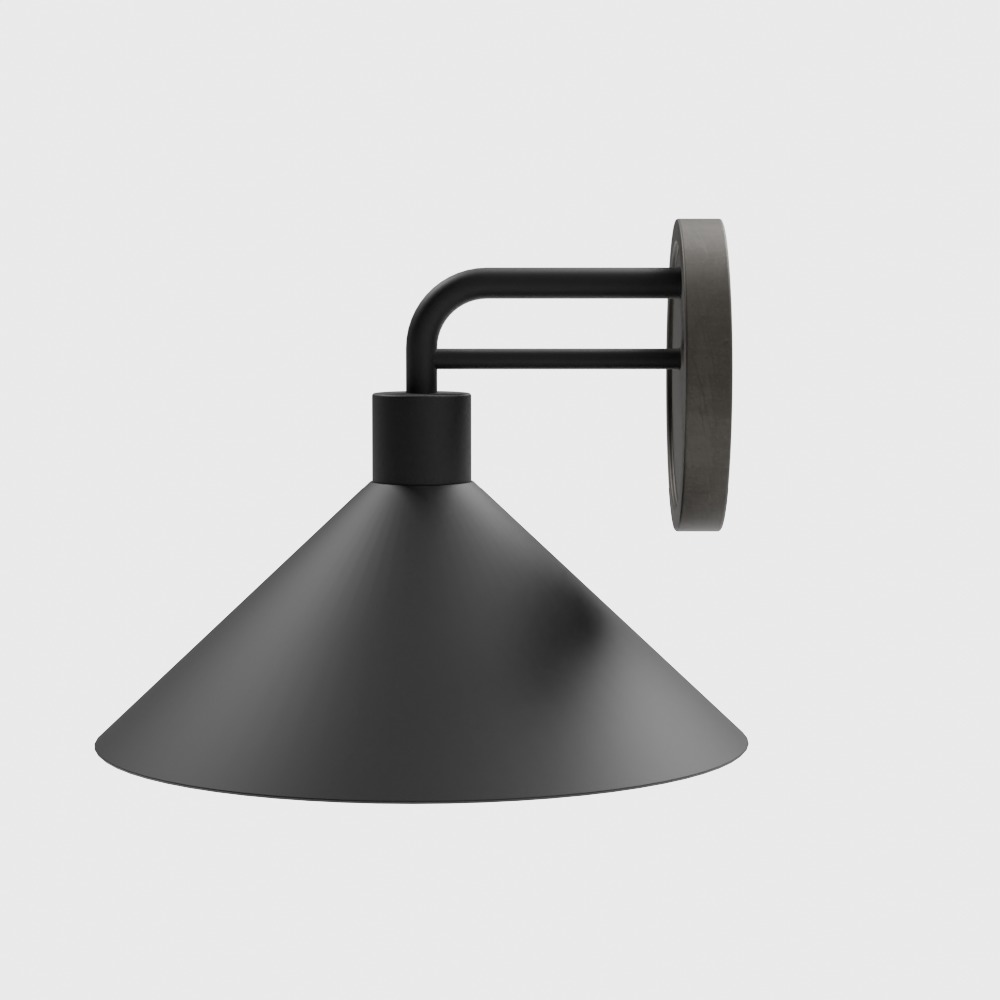 Andre Black Wall Sconce Light Low-poly 3D model_5