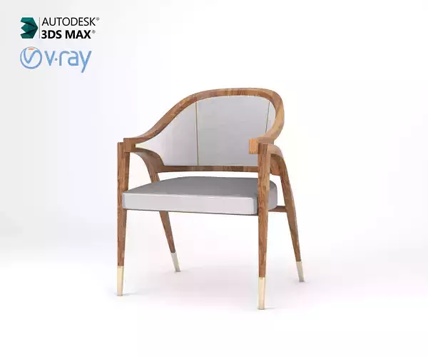 Elegant Chair in Bauhaus Style-Upholstered Armchair