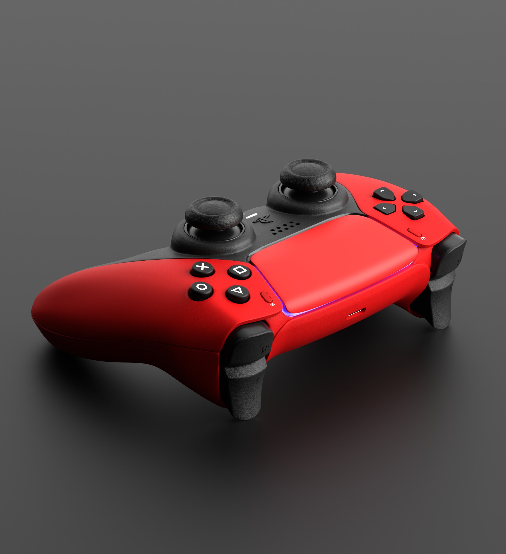 Black Ps5 Controller 3D model_3