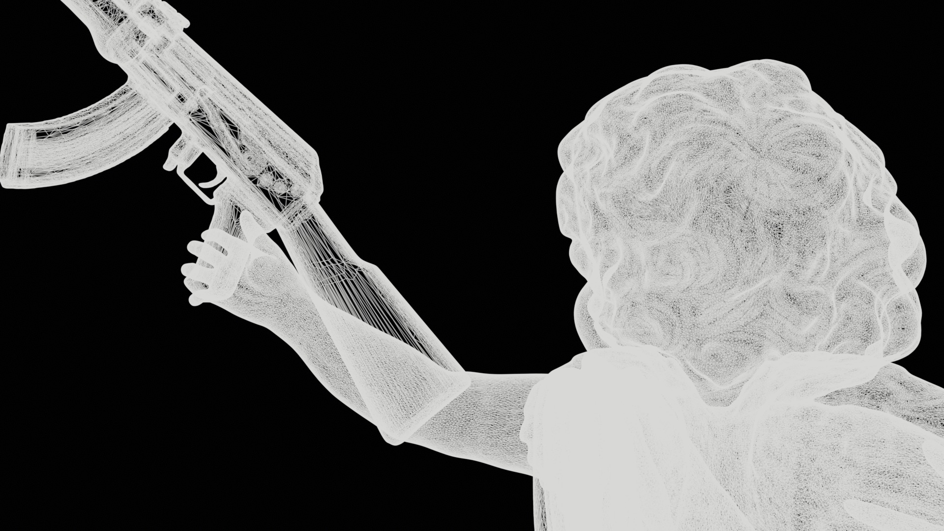 cupid angel for a Valentine Day angel sculpture not for printing 3D model_20