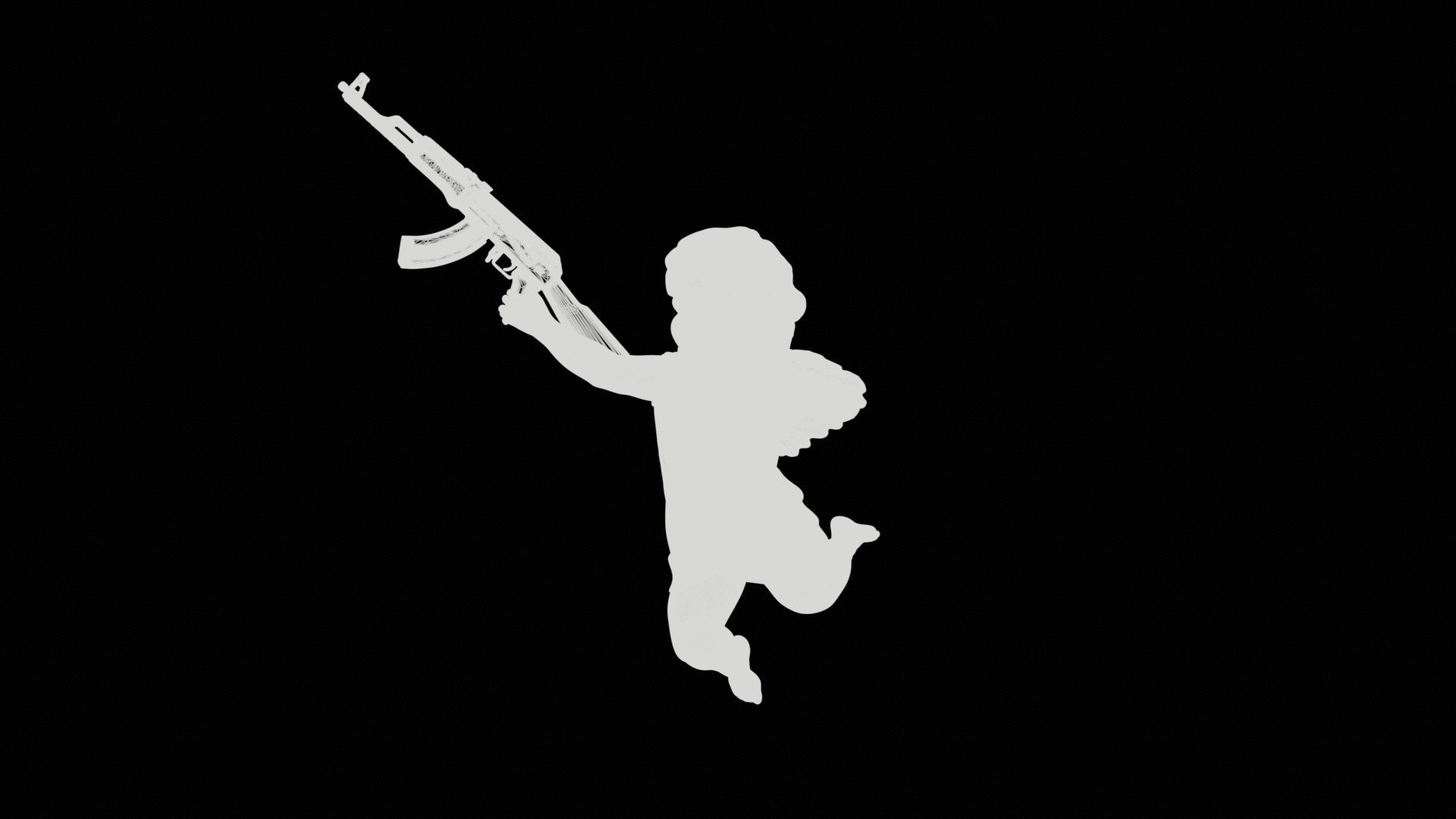 cupid angel for a Valentine Day angel sculpture not for printing 3D model_15