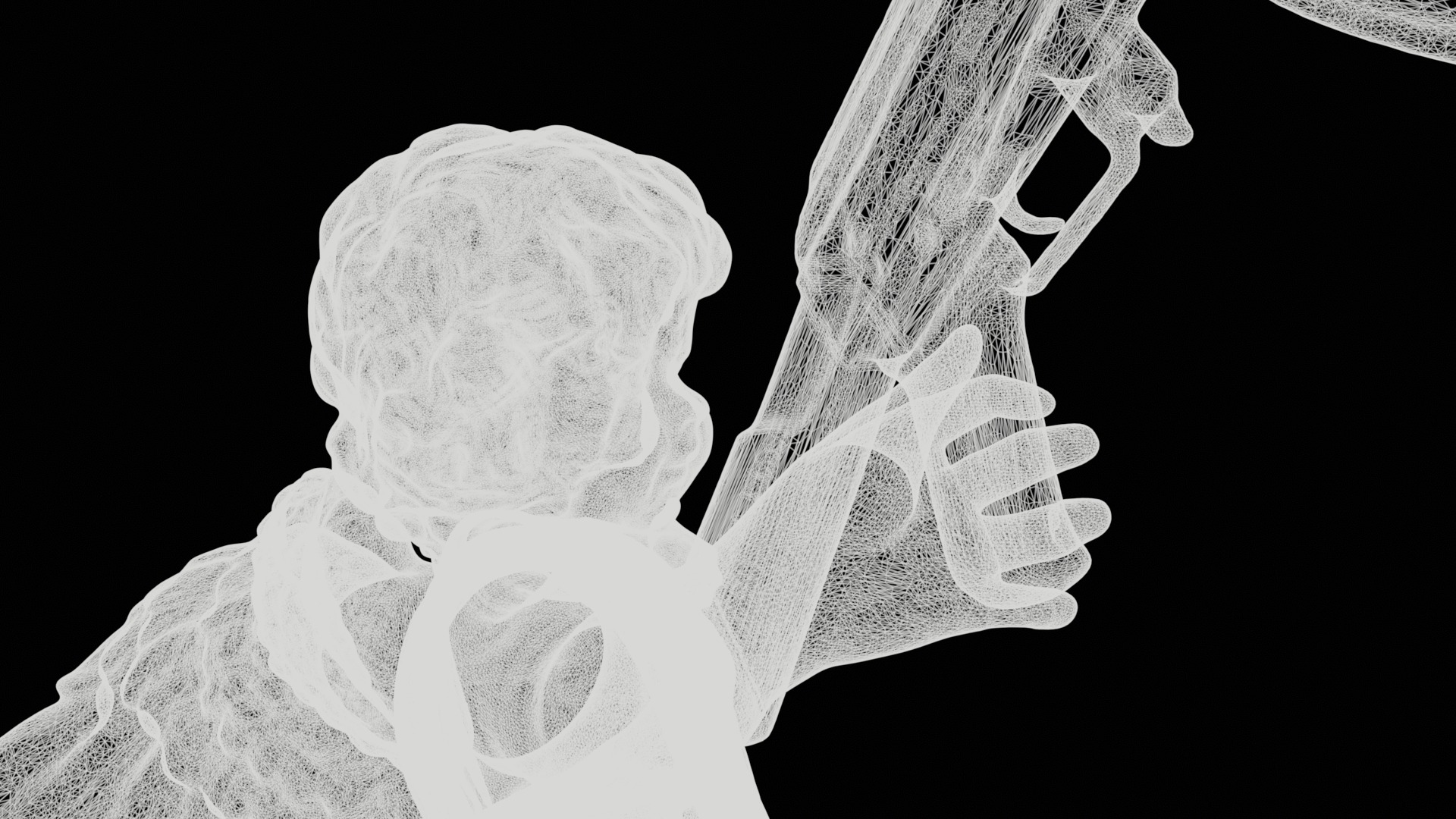 cupid angel for a Valentine Day angel sculpture not for printing 3D model_18