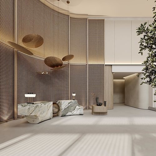 hotel lobby 3D model