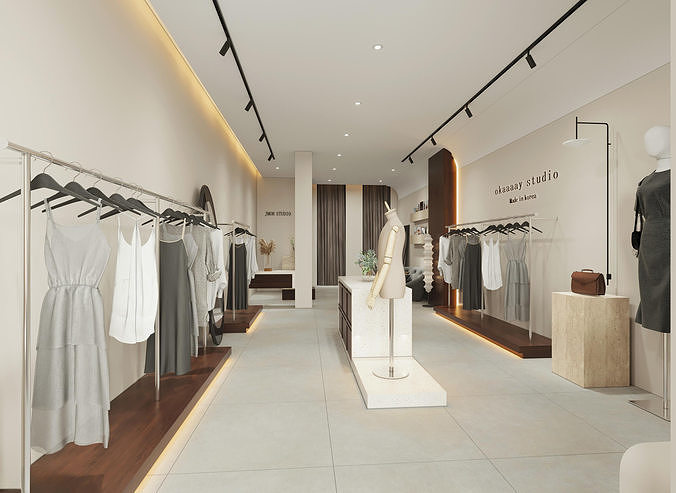 clothing store interior  3D model