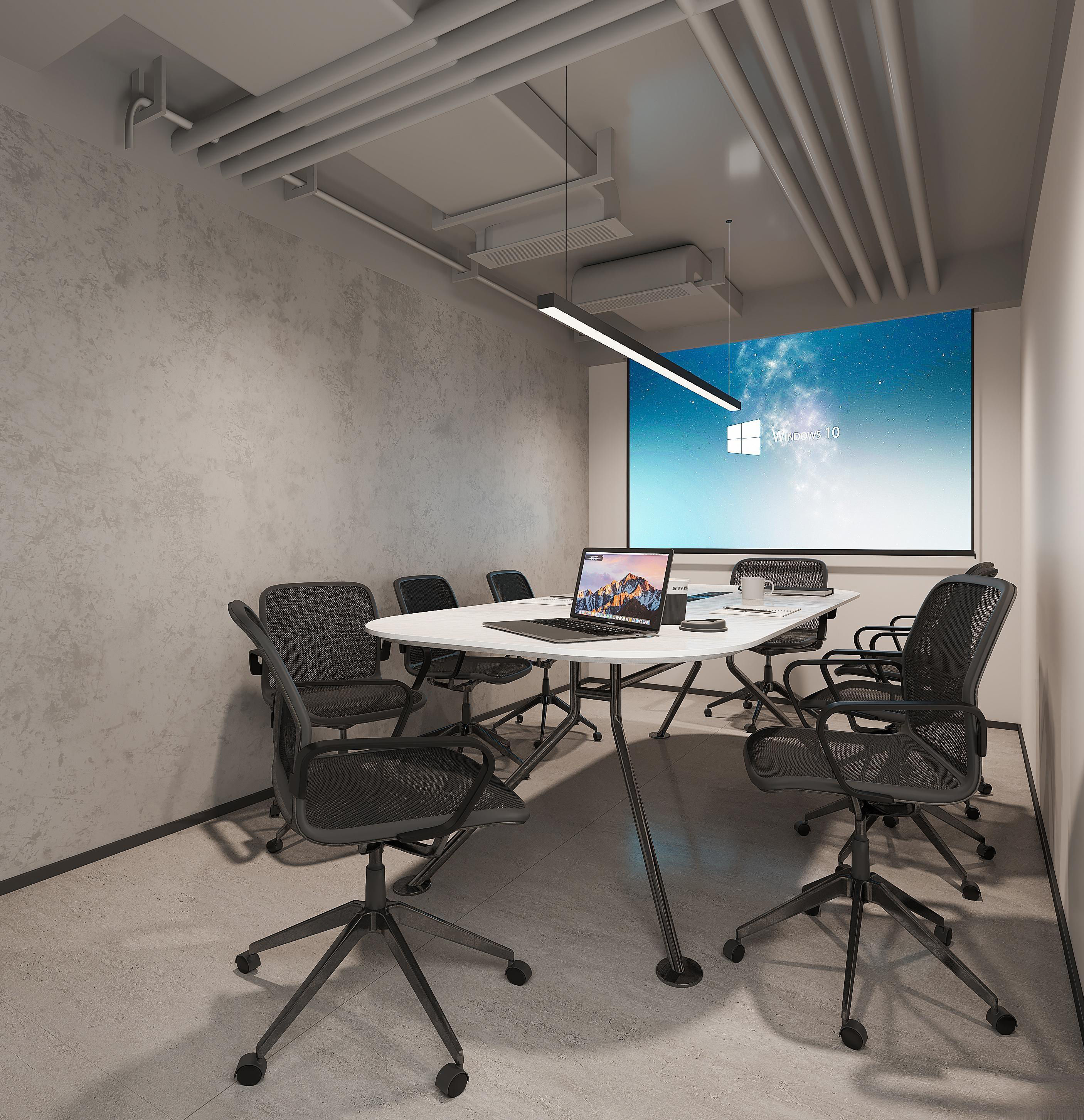 restaurant cafe interior 3D model_2