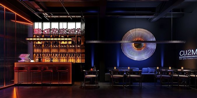 night club  interior 3D model