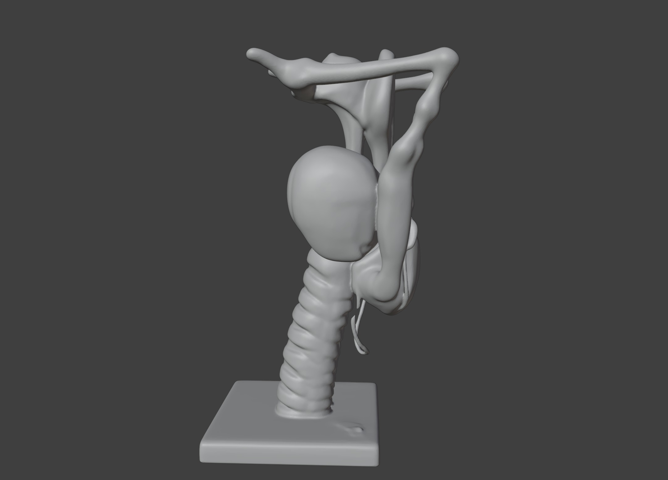3D Model of Human Larynx Anatomy with Stand 3D print model_11
