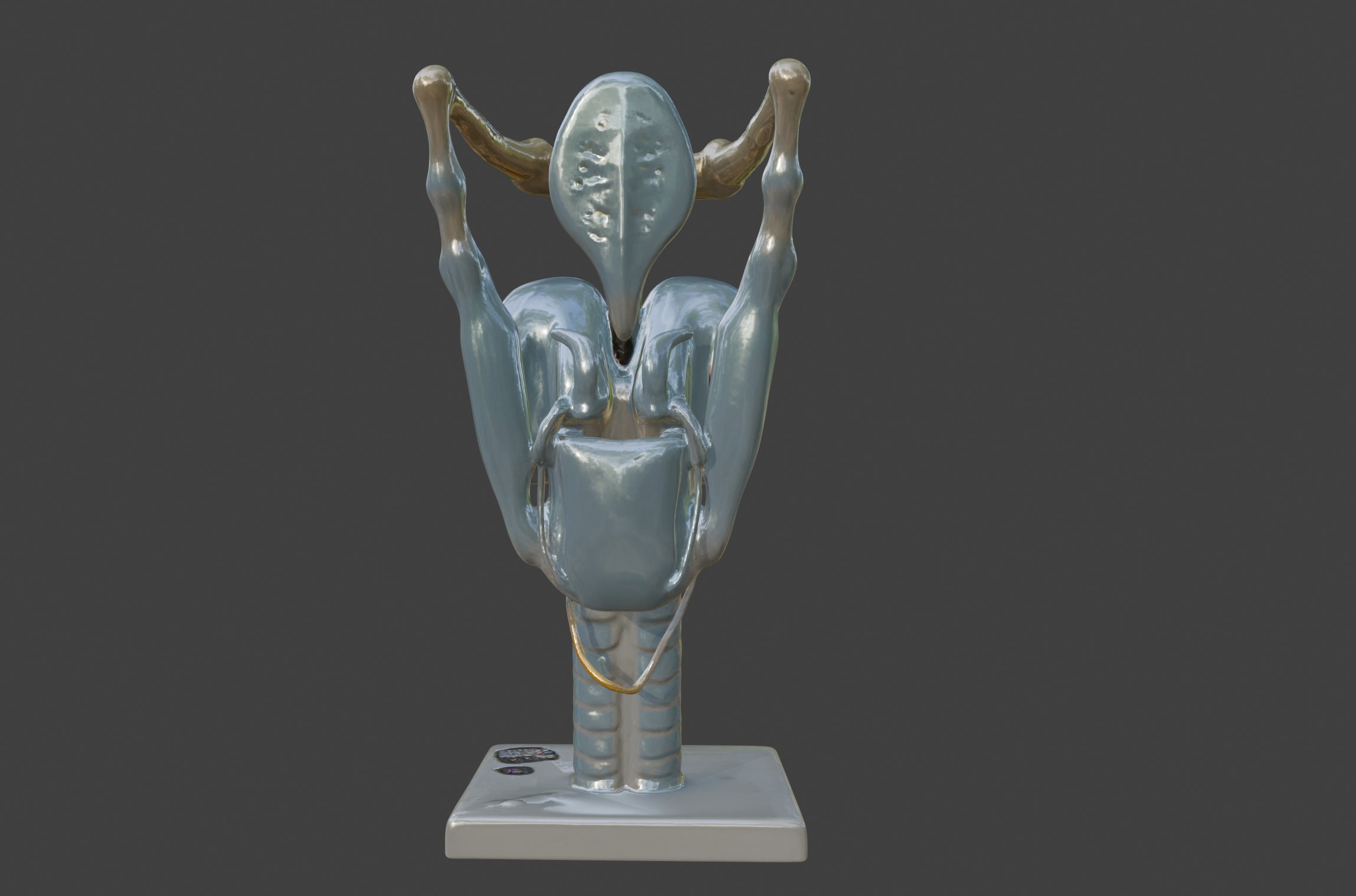 3D Model of Human Larynx Anatomy with Stand 3D print model_8
