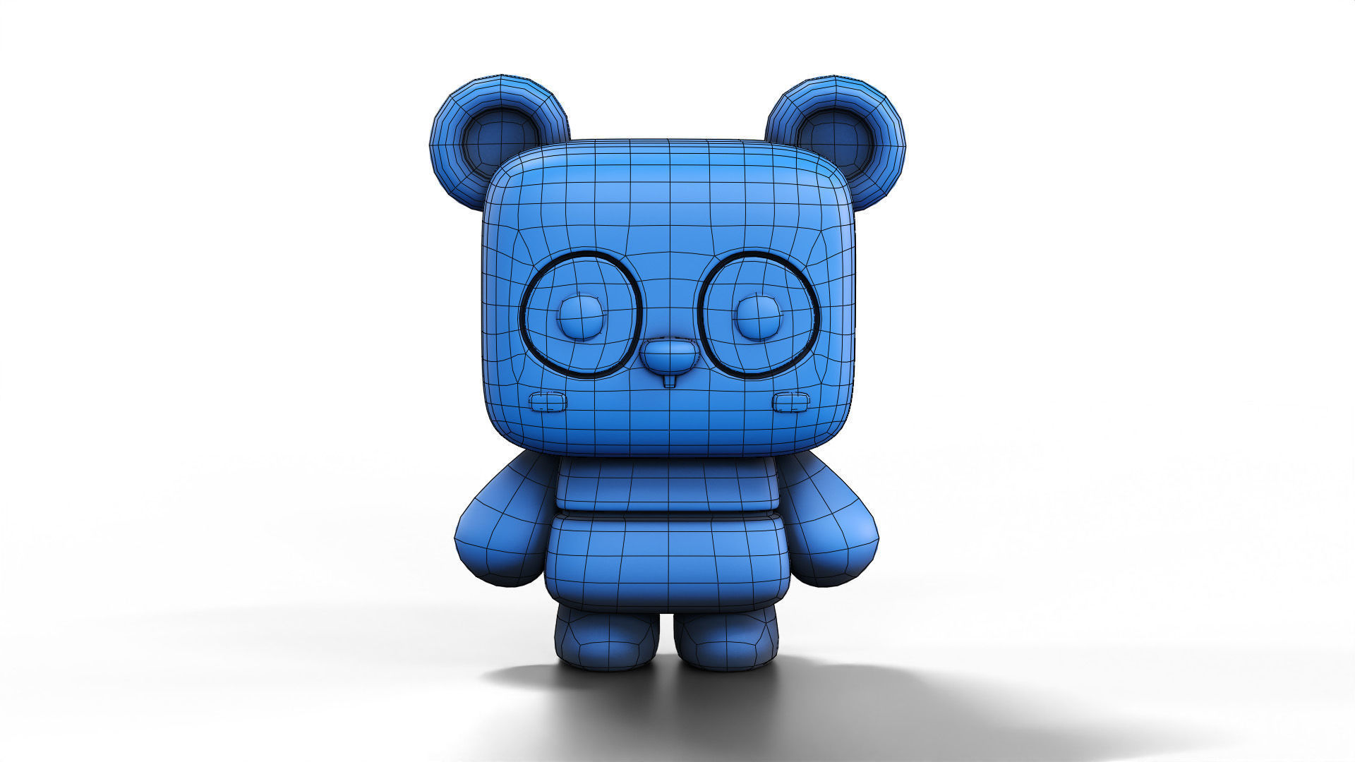 Stylized Cute Panda Character Low-poly 3D model_8