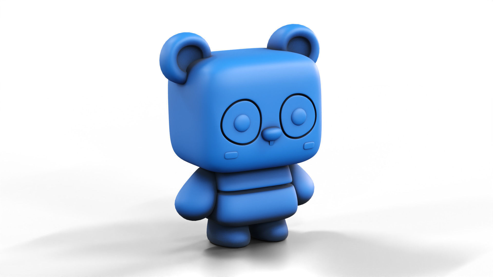 Stylized Cute Panda Character Low-poly 3D model_4