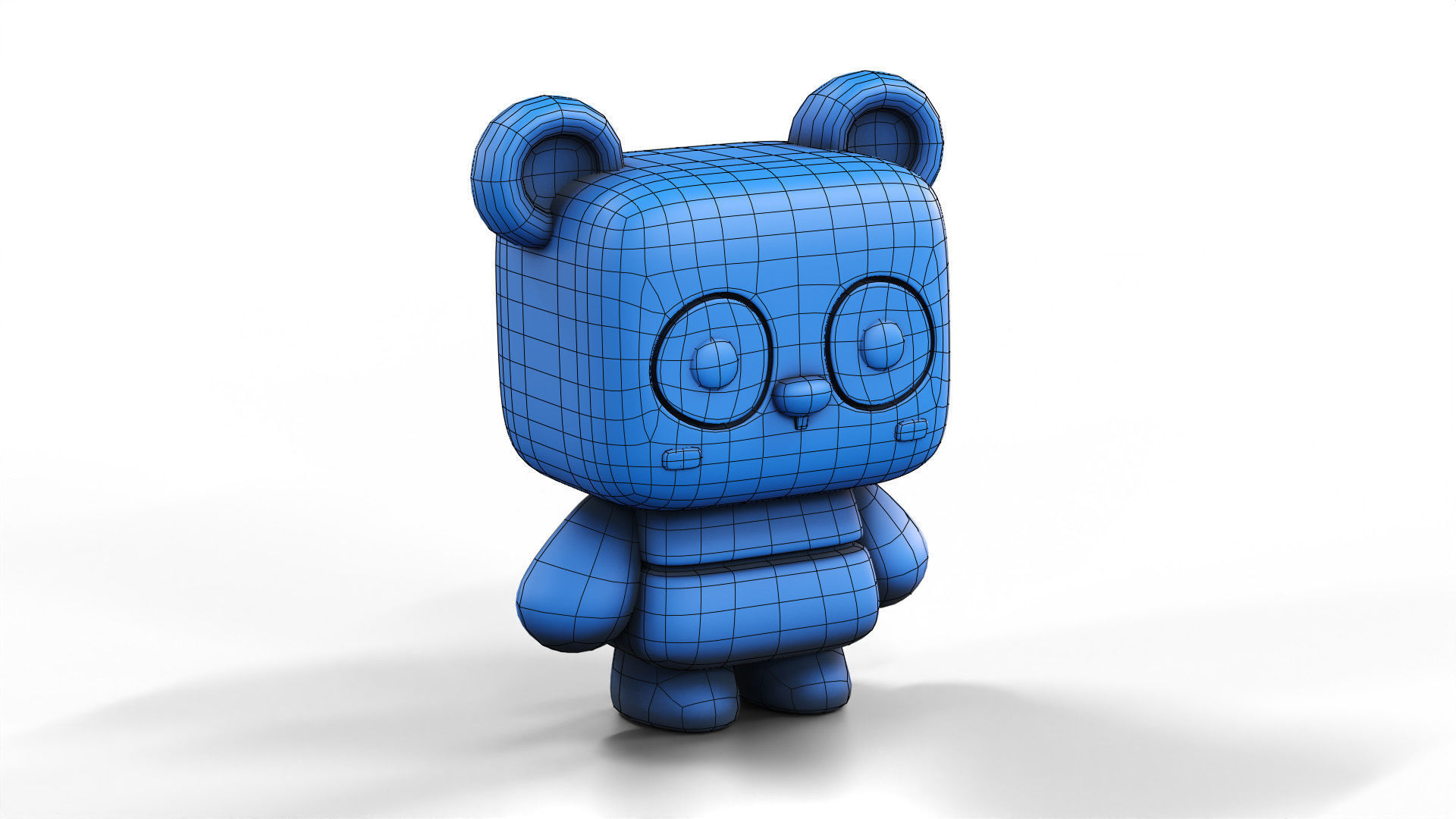 Stylized Cute Panda Character Low-poly 3D model_7