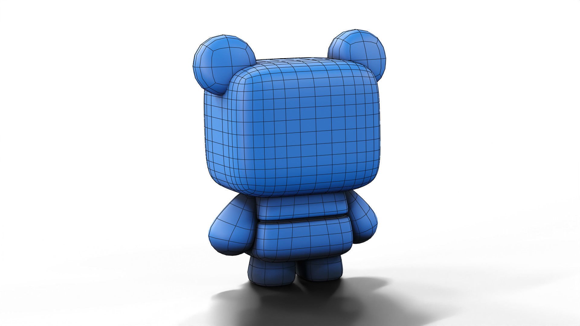 Stylized Cute Panda Character Low-poly 3D model_9