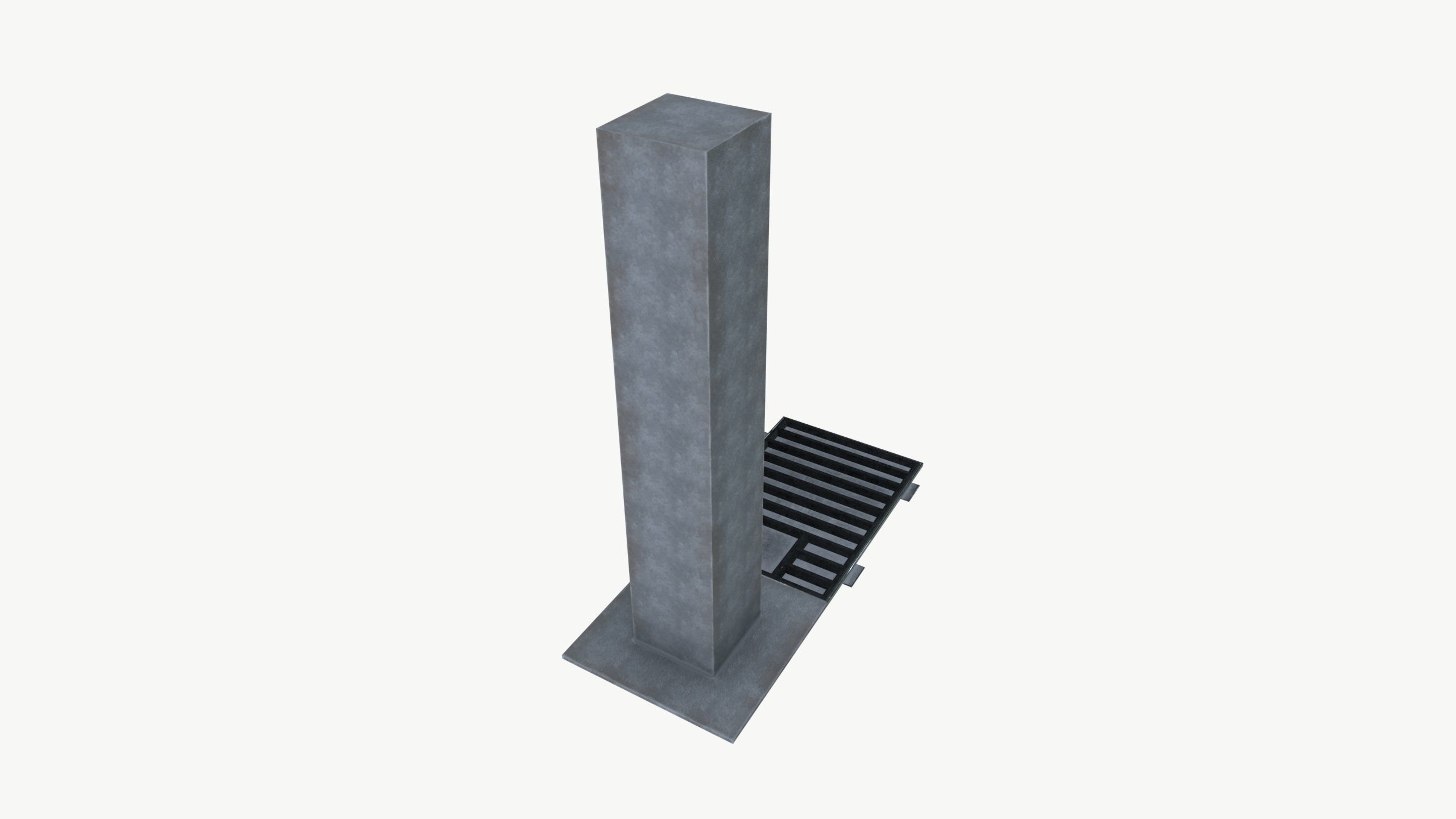 Drinking Fountain Low-poly 3D model_3