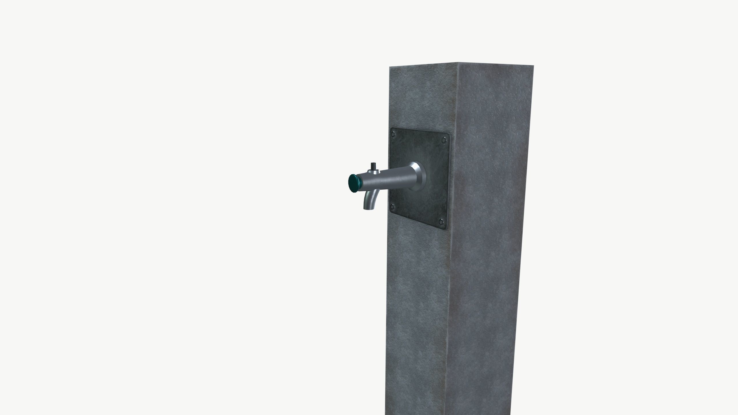 Drinking Fountain Low-poly 3D model_5