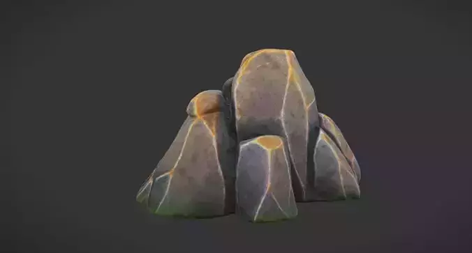 Rocks Boulders  Game Ready 3D Model