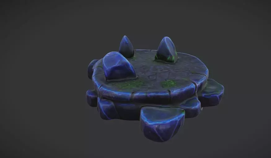 Rock Platform Game Ready 3D Model 3D model_0