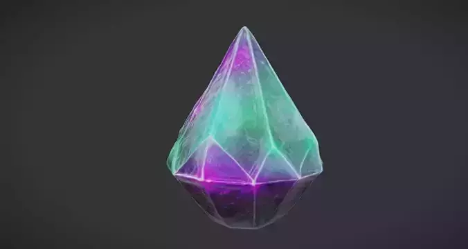 Mystic Prism Crystal Game Ready 3D Model