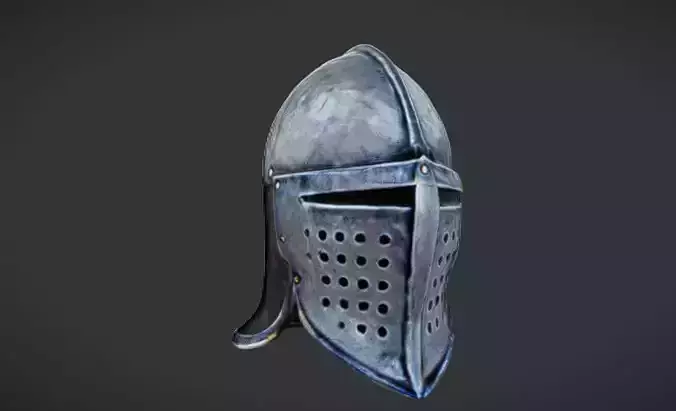 Medieval Helmet  Game Ready 3D Model