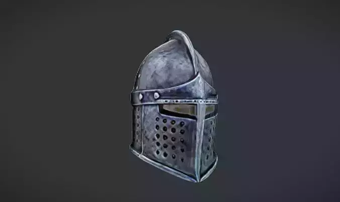 Medieval Helmet Game Ready 3D Model