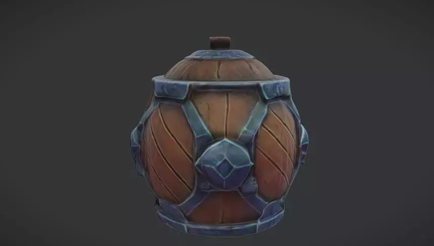 Medieval Barrel Design Game Ready 3D Model 3D model_0