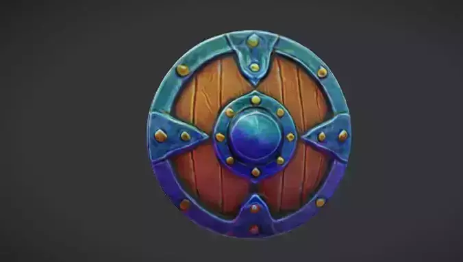 Ethereal Ward Shield Game Ready 3D Model