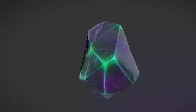 Ethereal Prism Crystal Game Ready 3D Model