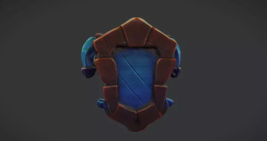 Enchanted Shield Game Ready 3D Model 3D model_0