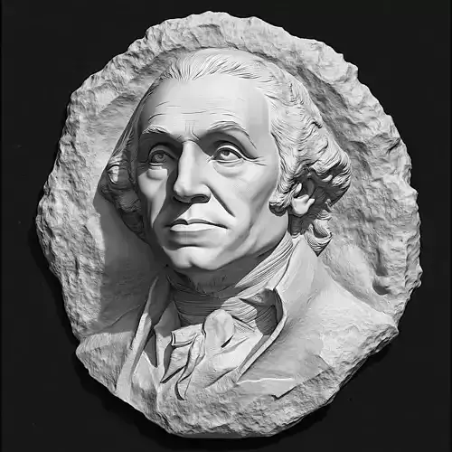 3D BasRelief Model of George Washington