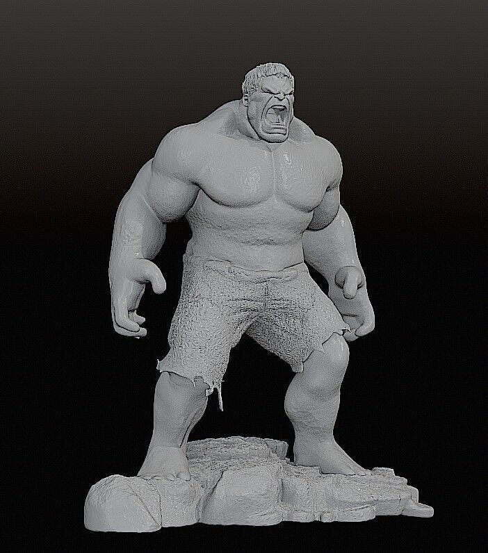 DIORAMA Wolverine vs Hulk - no cutted 3D print model_12