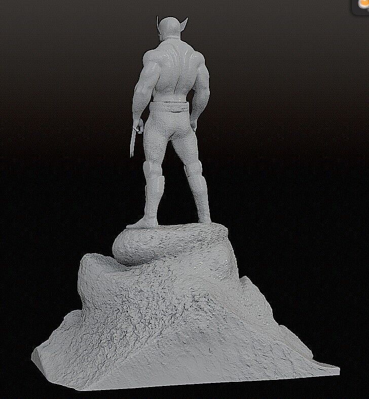 DIORAMA Wolverine vs Hulk - no cutted 3D print model_20