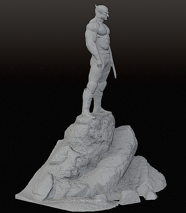 DIORAMA Wolverine vs Hulk - no cutted 3D print model_16