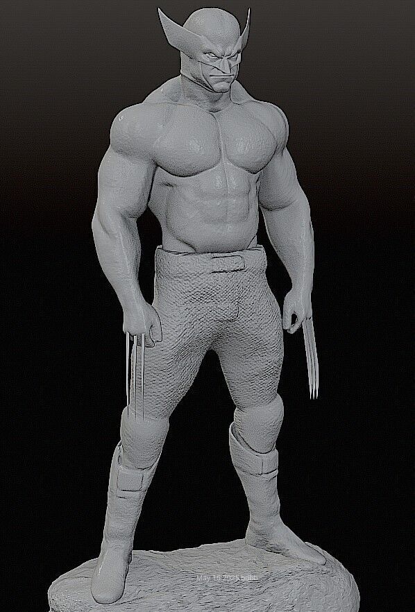 DIORAMA Wolverine vs Hulk - no cutted 3D print model_18