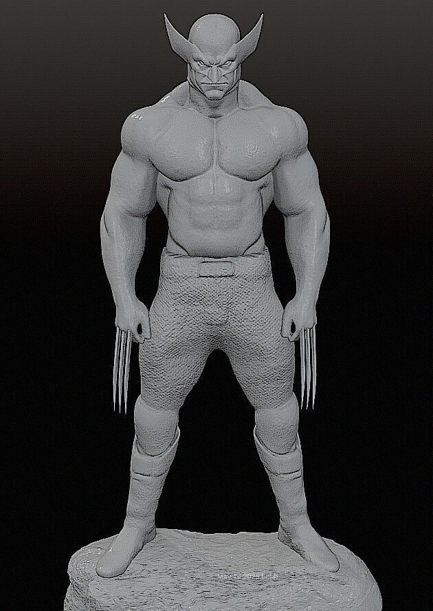 DIORAMA Wolverine vs Hulk - no cutted 3D print model_19