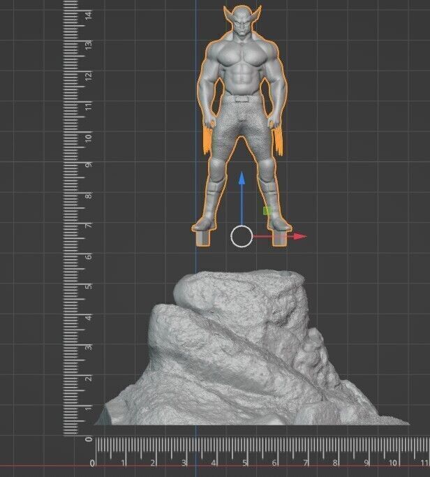 DIORAMA Wolverine vs Hulk - no cutted 3D print model_7