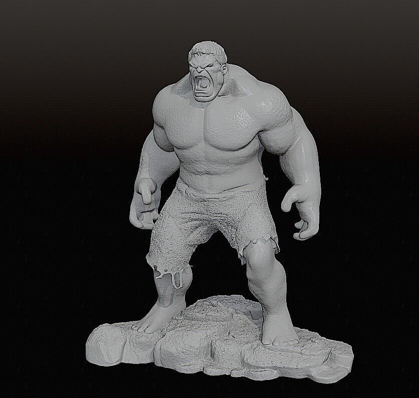DIORAMA Wolverine vs Hulk - no cutted 3D print model_8