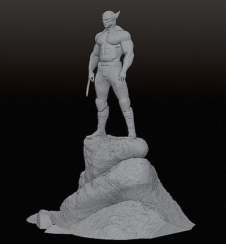 DIORAMA Wolverine vs Hulk - no cutted 3D print model_14