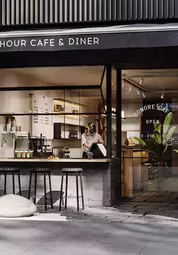 coffee shop  interior   