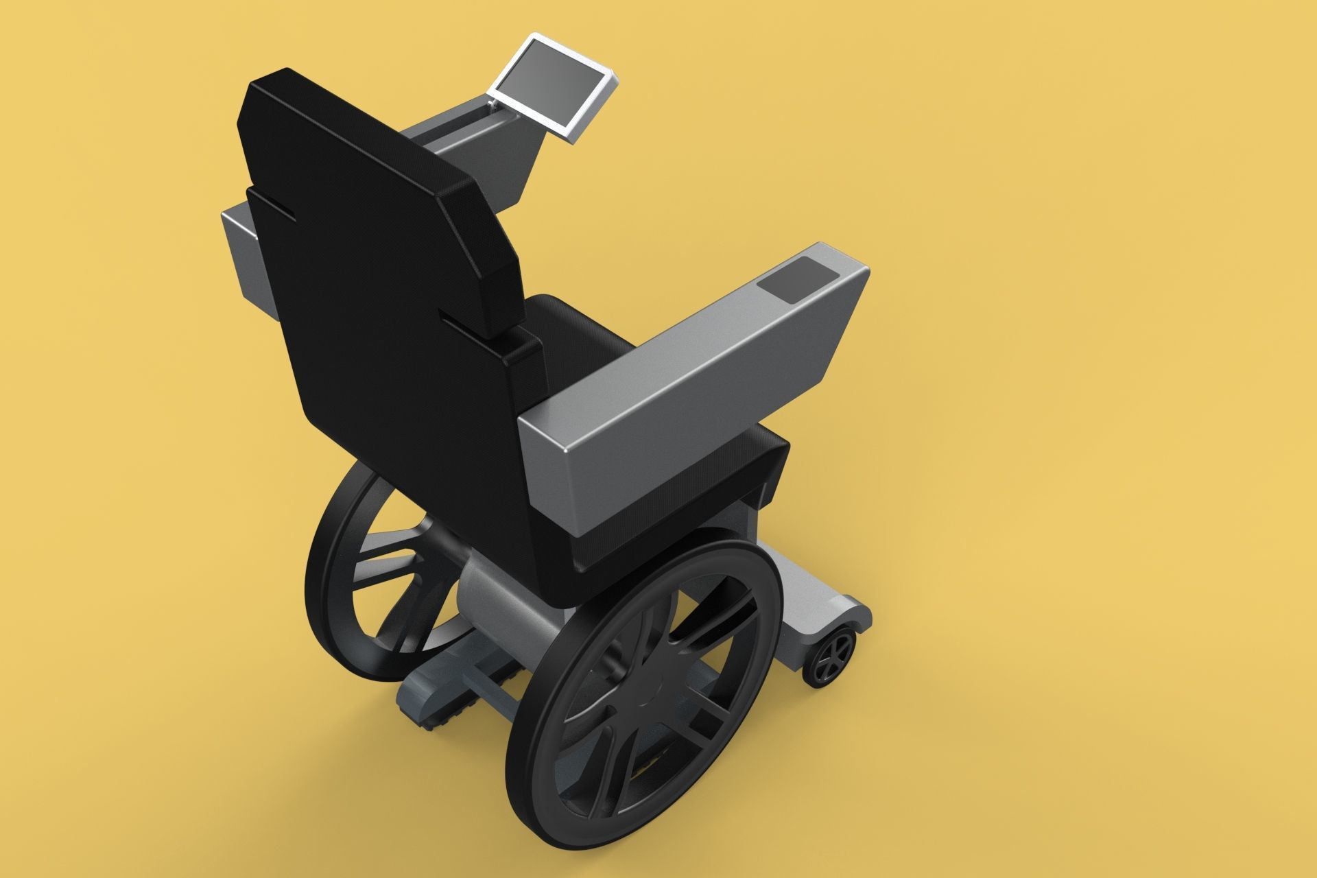 SMART WHEELCHAIR ELECTRIC AUTONOMOUS ROBOT CLIMBING STAIRS LIFT 3D model_7