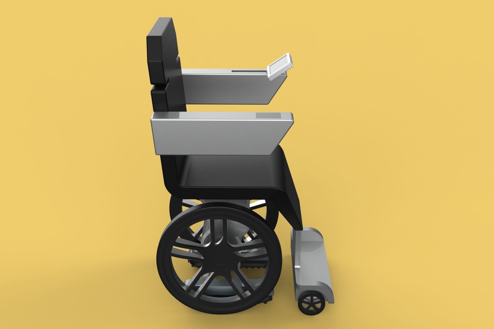 SMART WHEELCHAIR ELECTRIC AUTONOMOUS ROBOT CLIMBING STAIRS LIFT 3D model_27