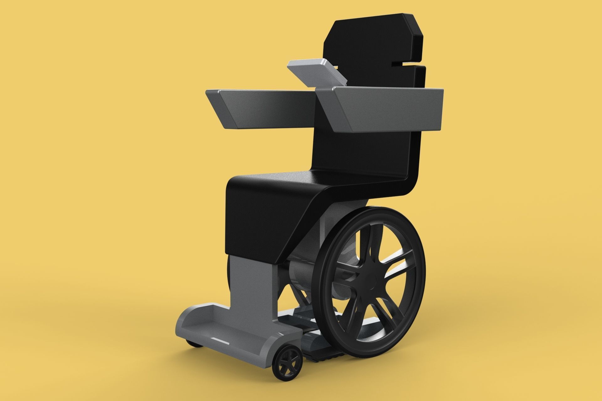 SMART WHEELCHAIR ELECTRIC AUTONOMOUS ROBOT CLIMBING STAIRS LIFT 3D model_9