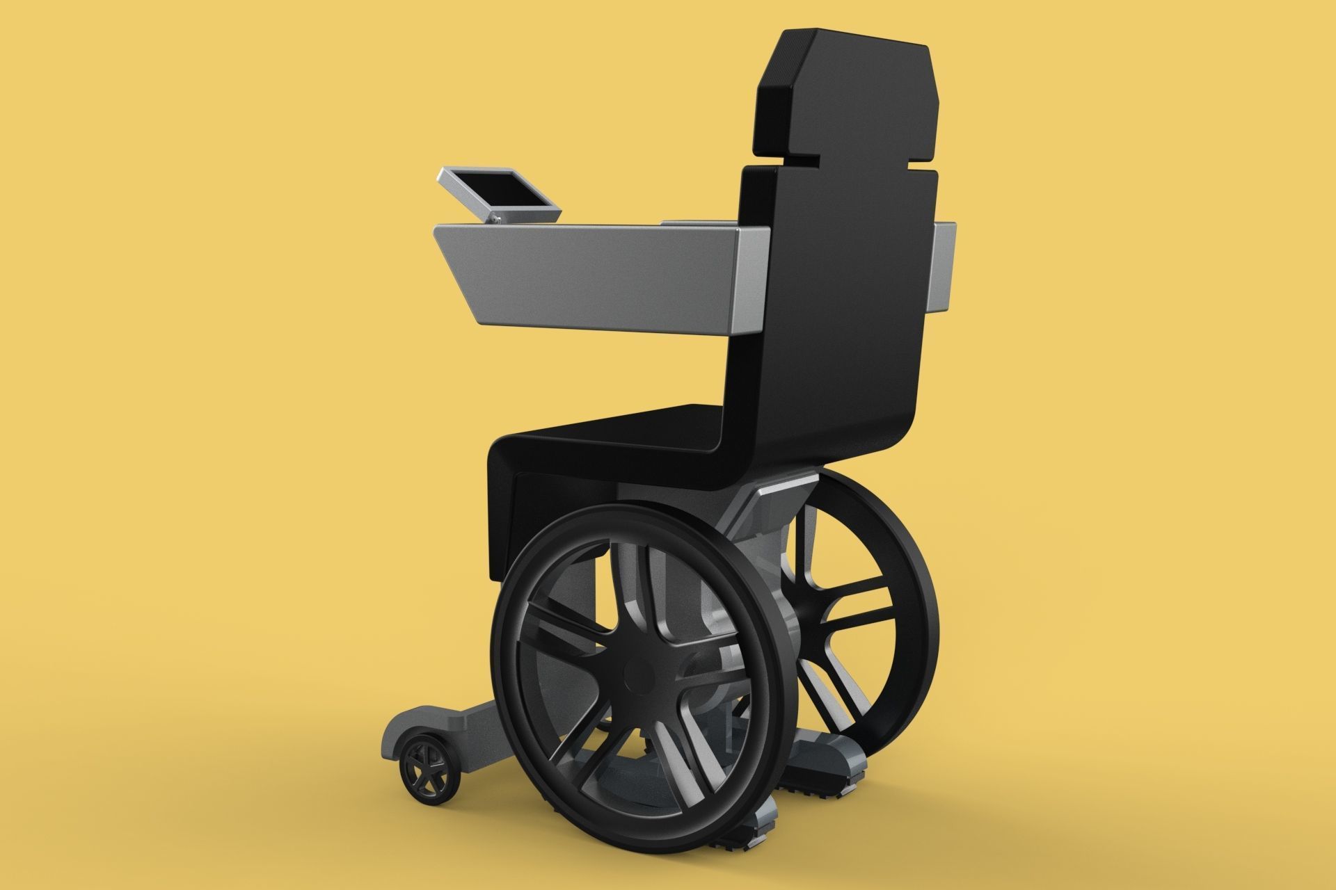 SMART WHEELCHAIR ELECTRIC AUTONOMOUS ROBOT CLIMBING STAIRS LIFT 3D model_10