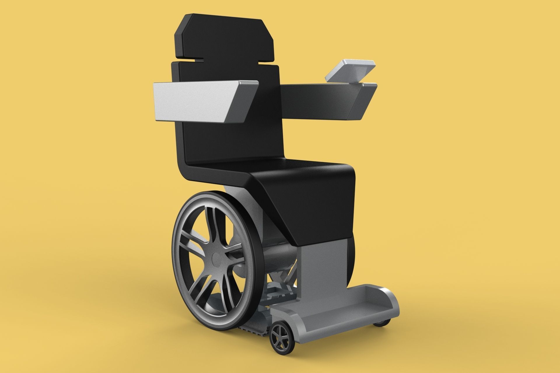 SMART WHEELCHAIR ELECTRIC AUTONOMOUS ROBOT CLIMBING STAIRS LIFT 3D model_8
