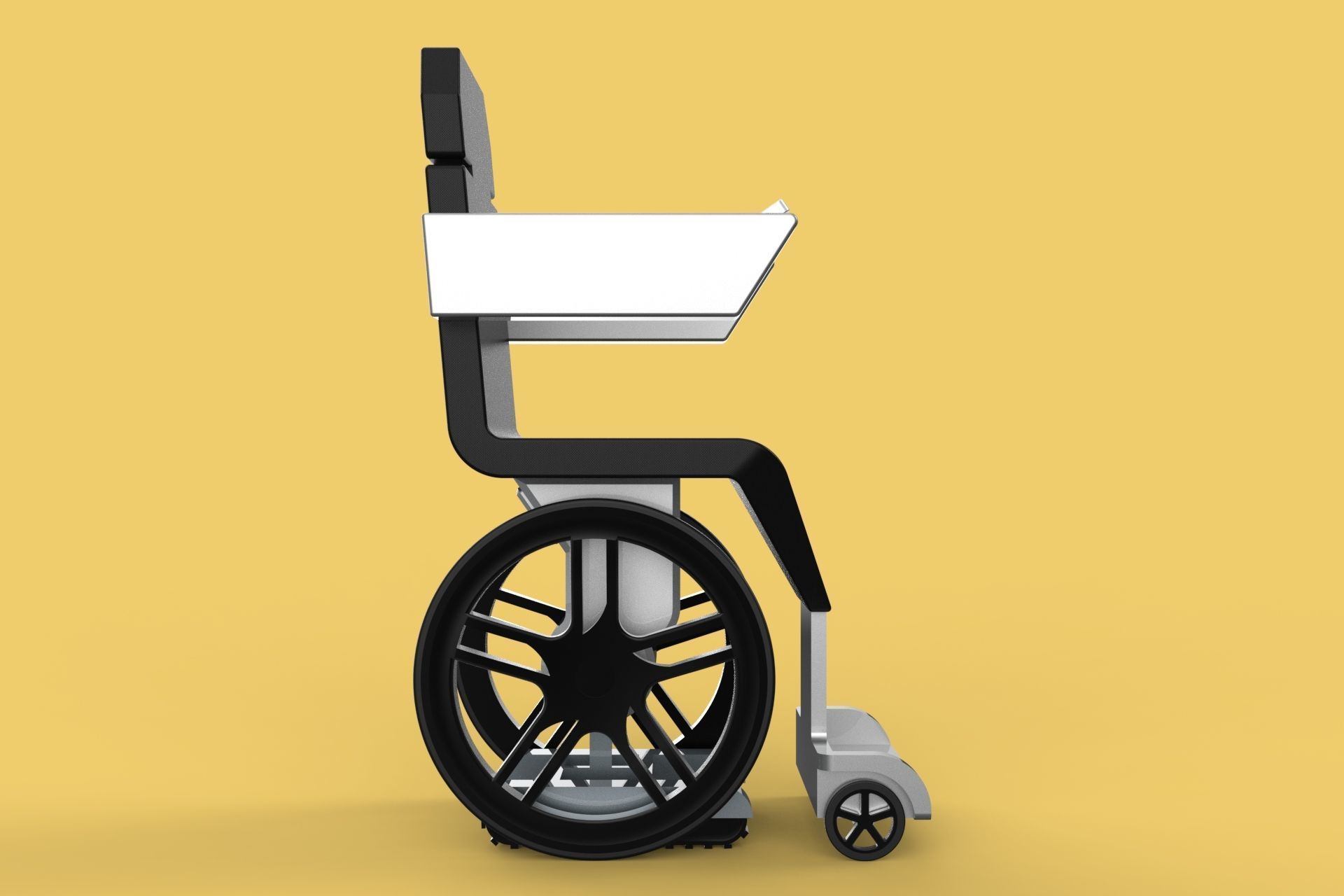 SMART WHEELCHAIR ELECTRIC AUTONOMOUS ROBOT CLIMBING STAIRS LIFT 3D model_26